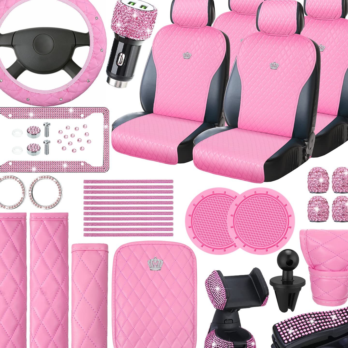 pink garage car accessories